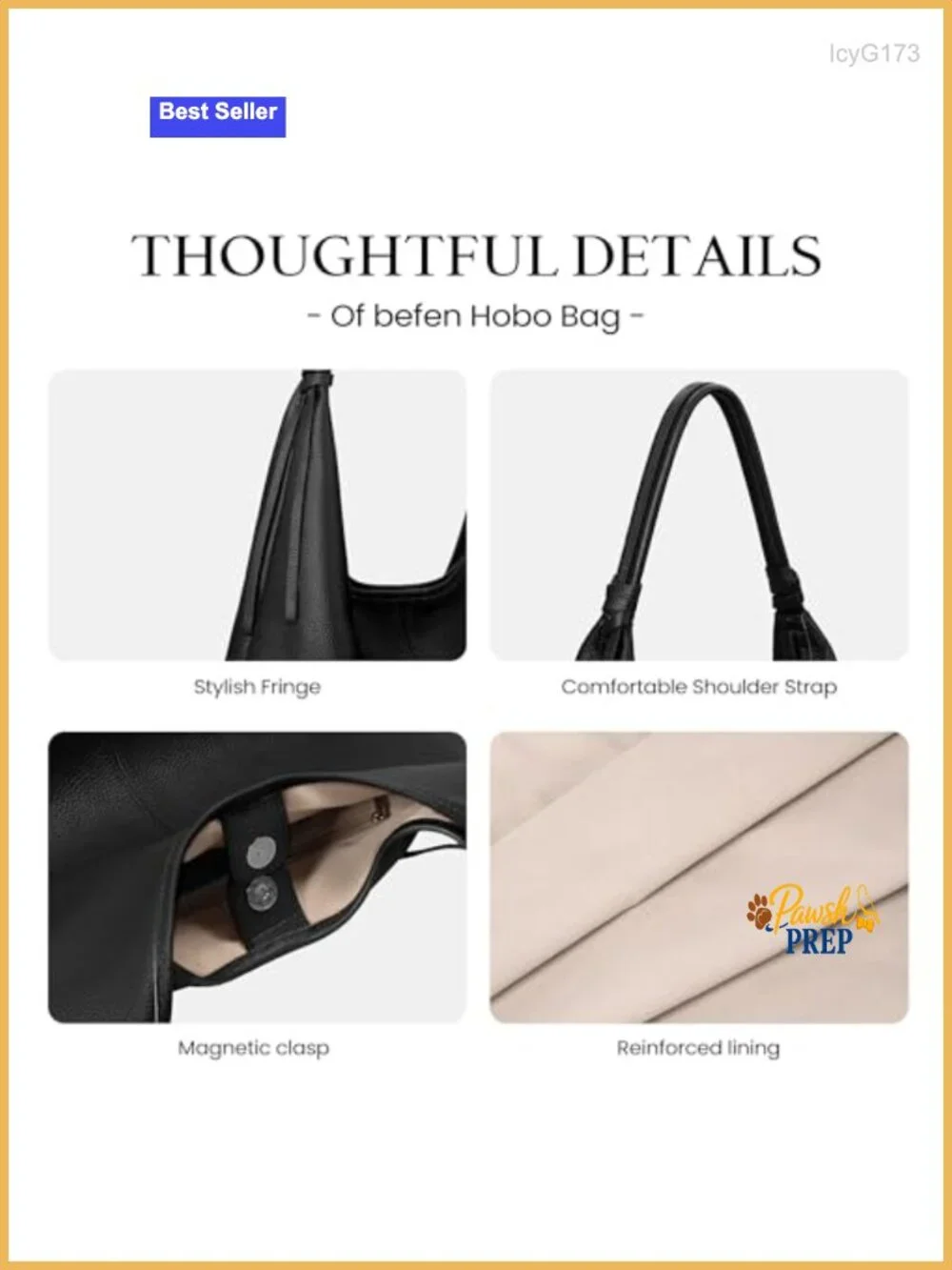 Genuine Leather Slouchy Hobo Bag Women Tassel Magnetic Closure Tote
